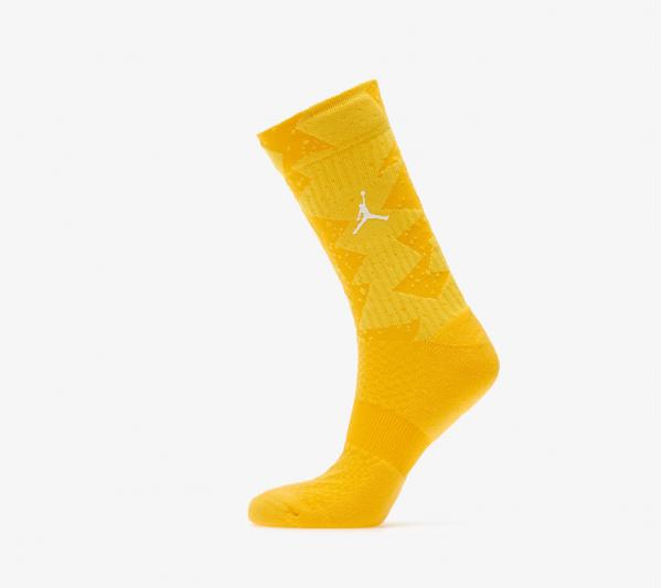 Jordan Legacy Poolside Crew Socks 1-Pair Amarillo/ Opti Yellow/ White