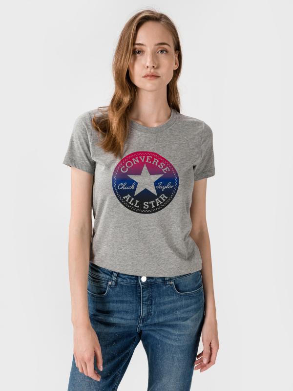 Tričko Converse Womens Nova Ombre Chuck Patch Tee Šedá