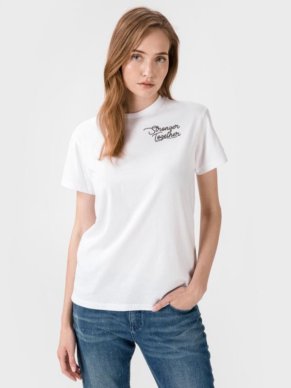 Tričko Converse Womens Stronger Together Relaxed Tee Bílá