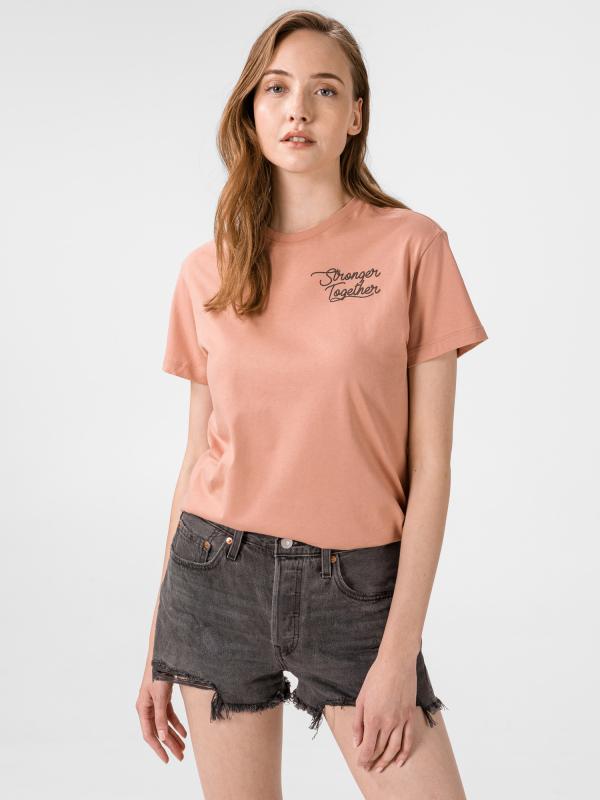 Tričko Converse Womens Stronger Together Relaxed Tee Oranžová