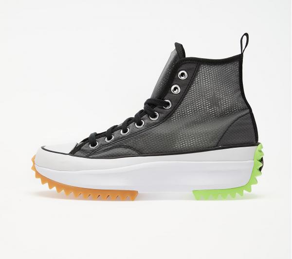 Converse Run Star Hike Hi Black/ White/ Ghost Green