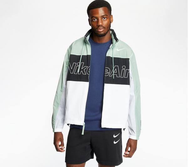 Nike Sportswear Nike Air Woven Hooded Jacket Silver Pine/ Black/ White