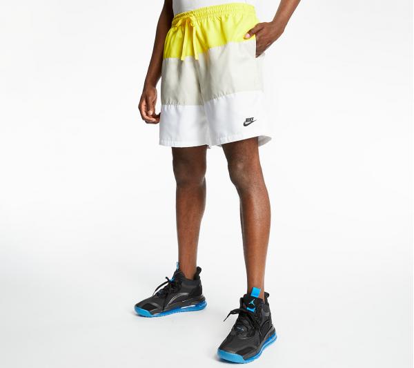 Nike Sportswear SCE Woven Nvlty Shorts Opti Yellow/ Light Bone/ White/ Black