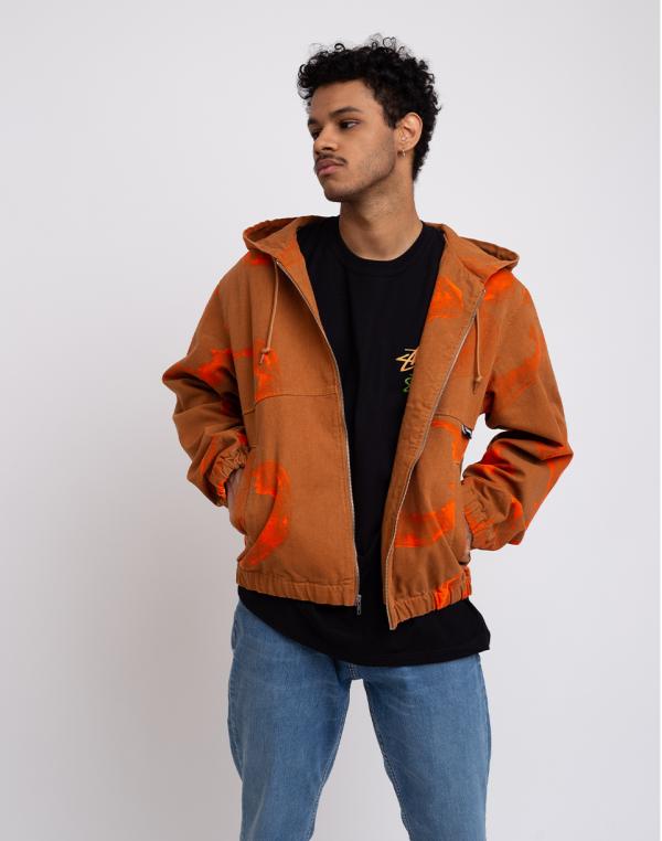 Stüssy Printed Canvas Work Jacket Clay L