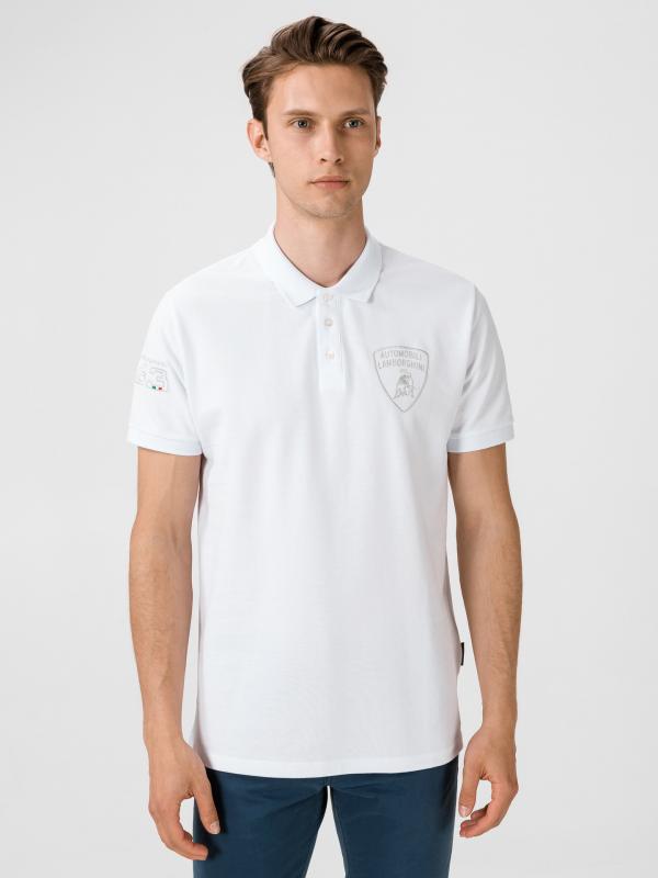 Polo triko Lamborghini Bílá