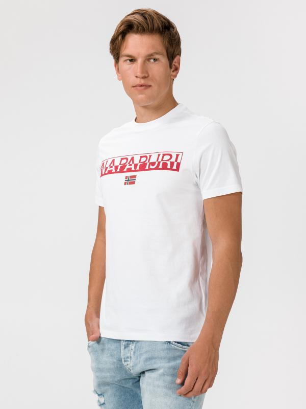 Saras Solid Triko Napapijri Bílá