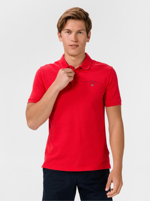 Elbas 3 Polo triko Napapijri Červená
