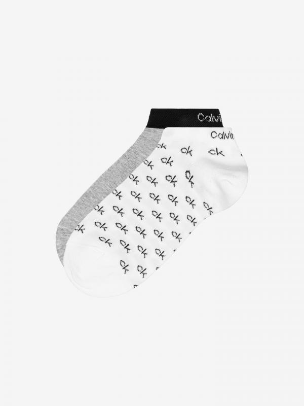 Ponožky 2 páry Calvin Klein Bílá