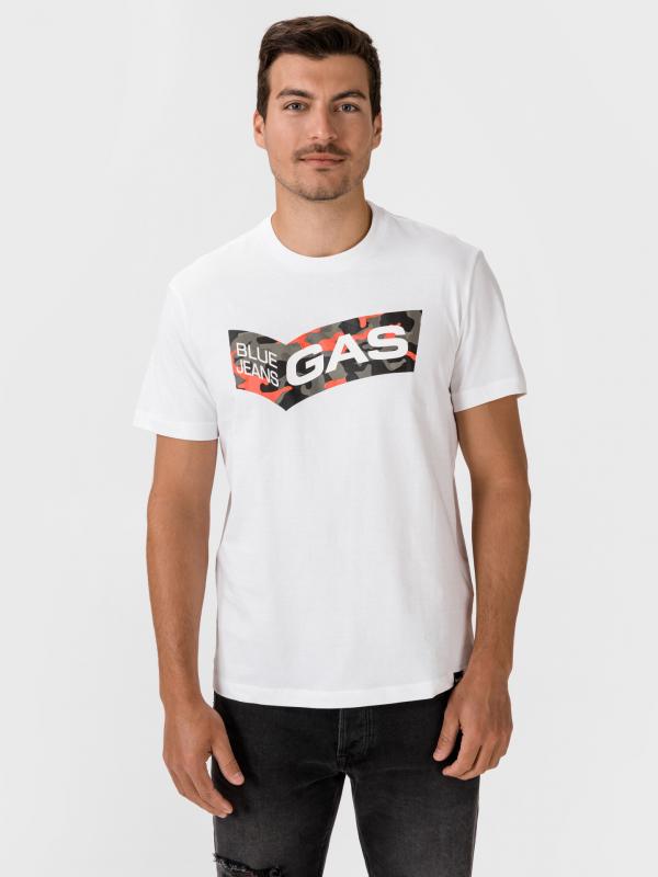 Dharis/r Logo Cam. Triko GAS Bílá