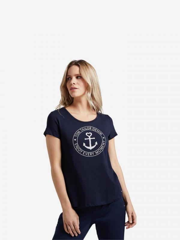 Triko Tom Tailor Denim Modrá