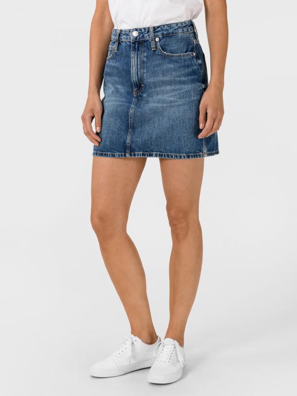 Sukně Calvin Klein Modrá