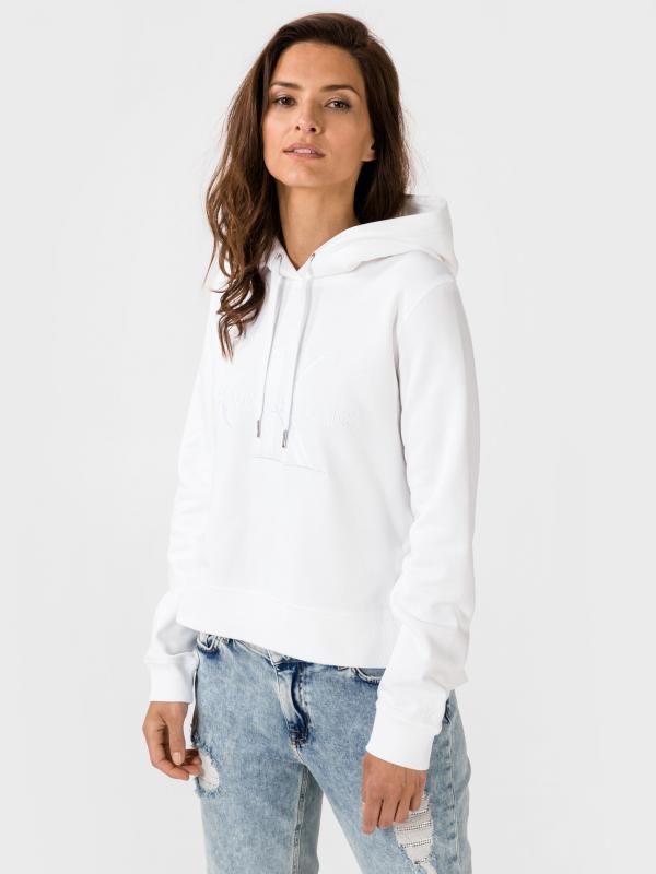 Monogram Mikina Calvin Klein Bílá