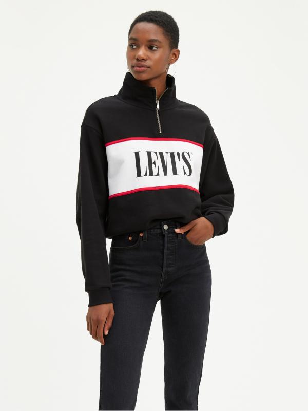 Logo Mikina Levi's® Černá