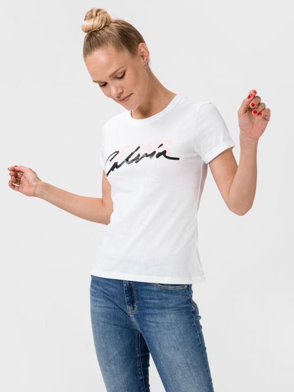 Triko Calvin Klein Bílá