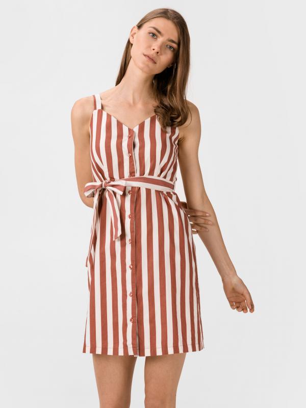 Delta Šaty Vero Moda Hnědá