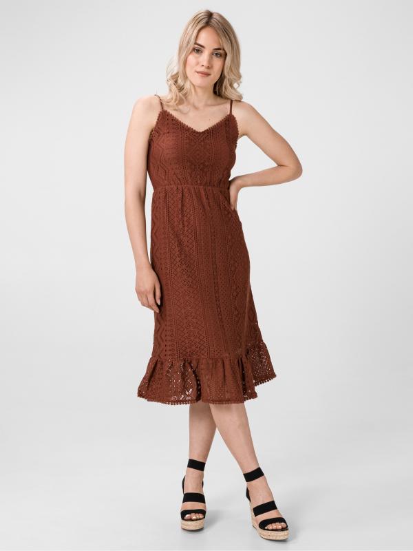 Lea Šaty Vero Moda Hnědá