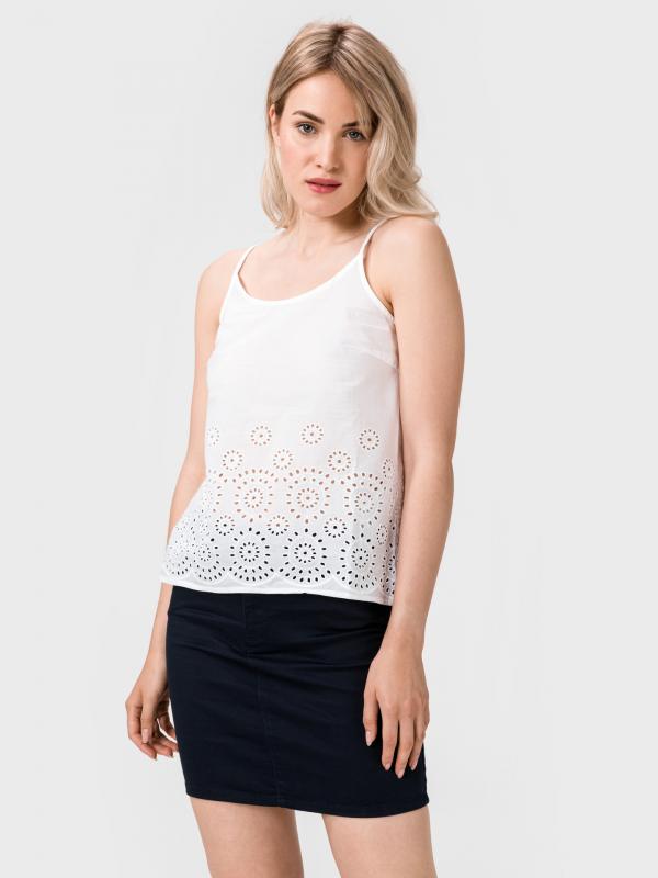 Halo Tílko Vero Moda Bílá