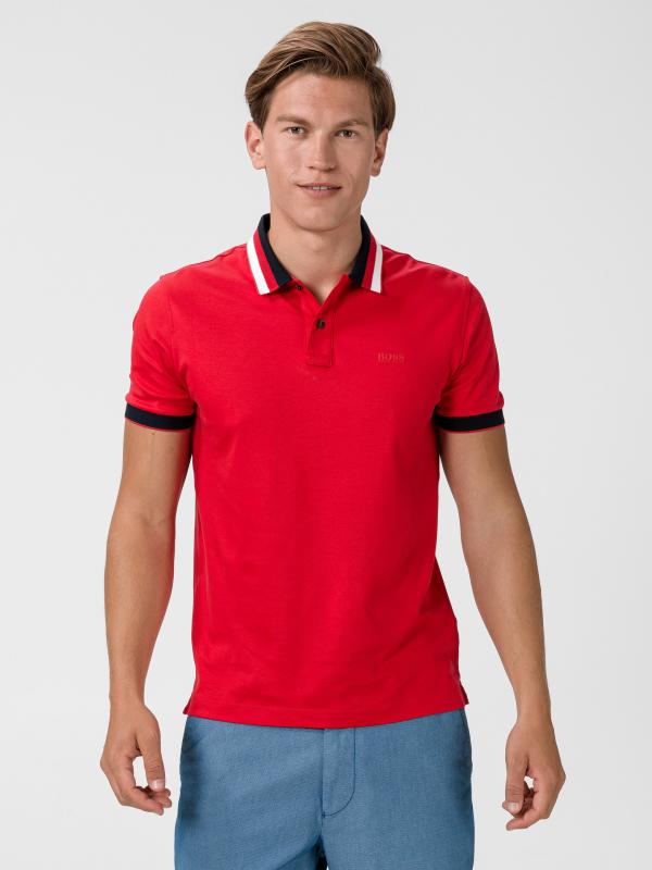 Phillipson 67 Polo triko BOSS Červená