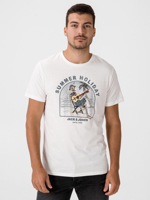 Oniket Triko Jack & Jones Bílá