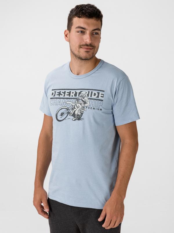 Brett Blu. Triko Jack & Jones Modrá