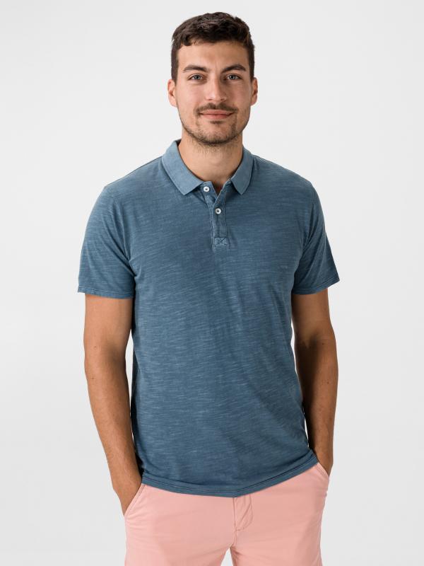 New Overdyed Polo triko Jack & Jones Modrá