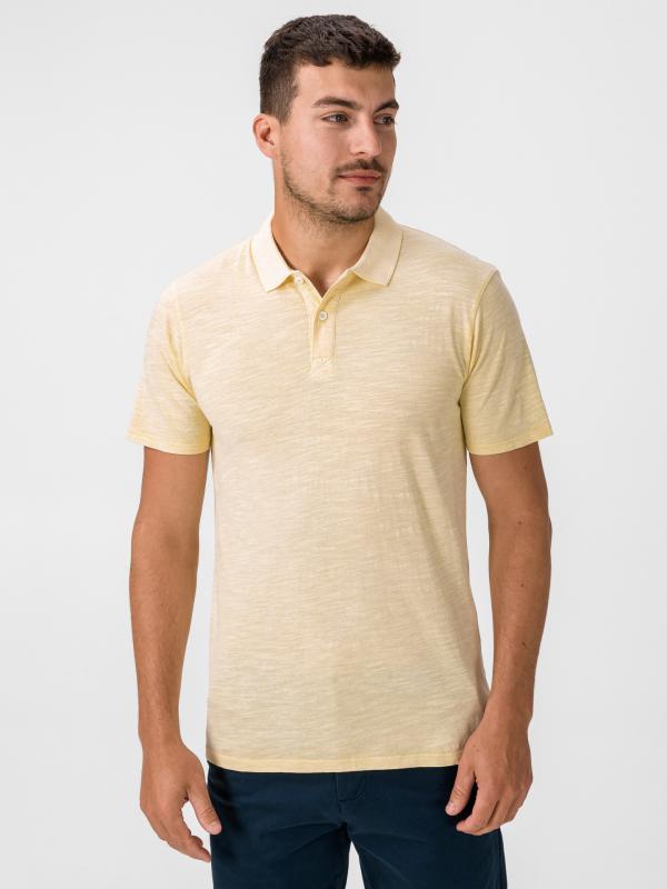New Overdyed Polo triko Jack & Jones Žlutá