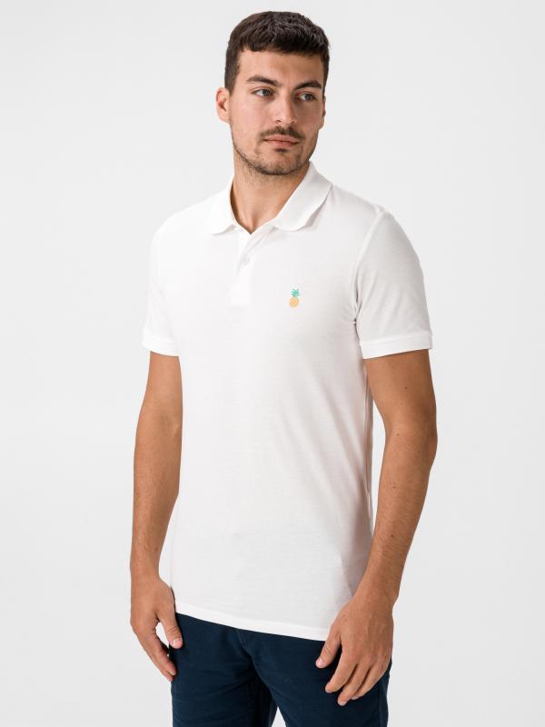 Cobana Polo triko Jack & Jones Bílá