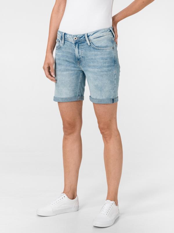 Poppy Šortky Pepe Jeans Modrá