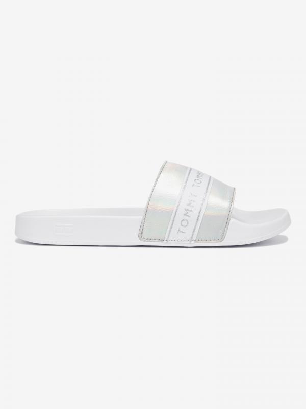 Glitter Strap Pantofle Tommy Hilfiger Bílá