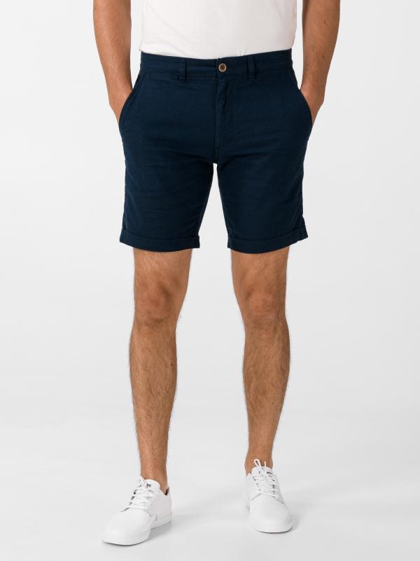 Linen Kraťasy Jack & Jones Modrá