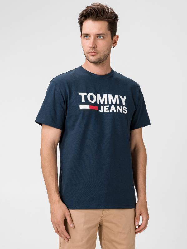 Triko Tommy Jeans Modrá