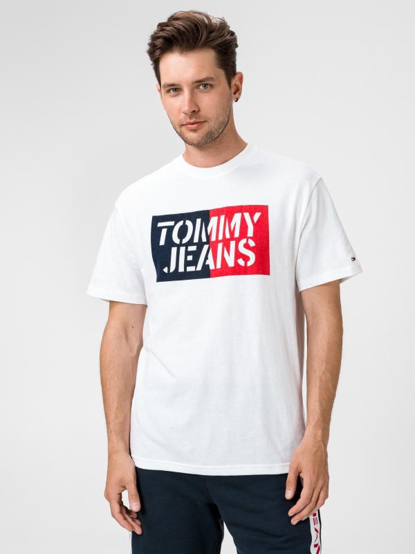 Triko Tommy Jeans Bílá