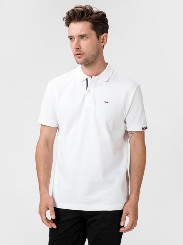 Polo triko Tommy Jeans Bílá