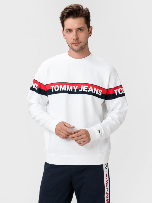 Mikina Tommy Jeans Bílá
