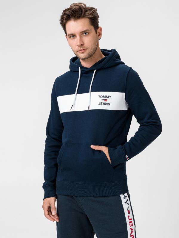 Mikina Tommy Jeans Modrá