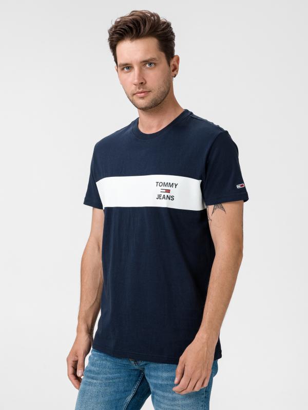 Triko Tommy Jeans Modrá