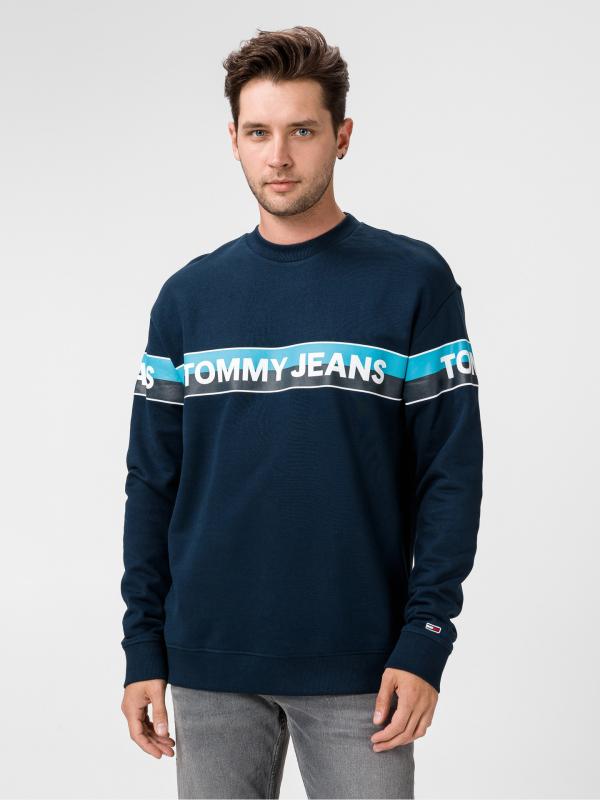 Mikina Tommy Jeans Modrá