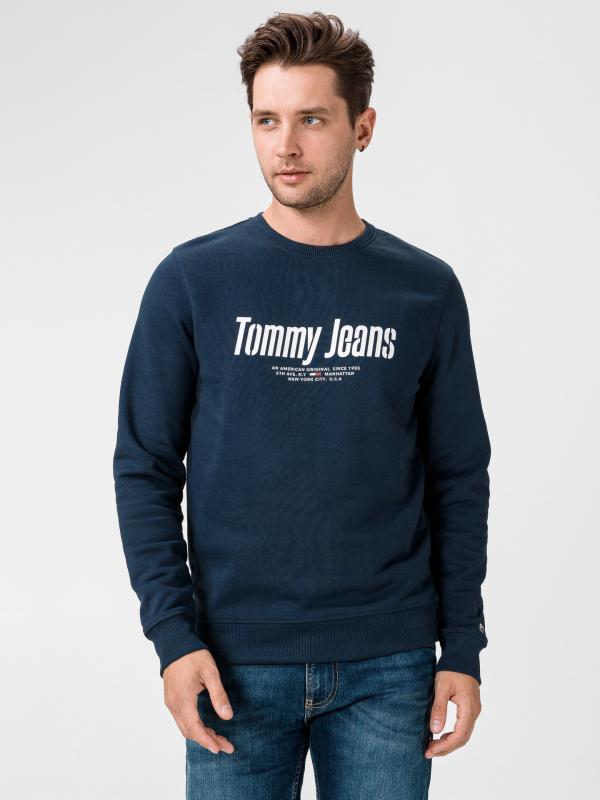 Mikina Tommy Jeans Modrá