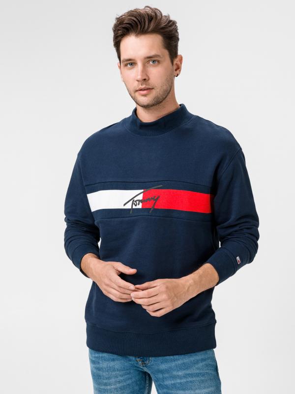 Mikina Tommy Jeans Modrá