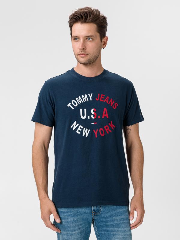 Triko Tommy Jeans Modrá