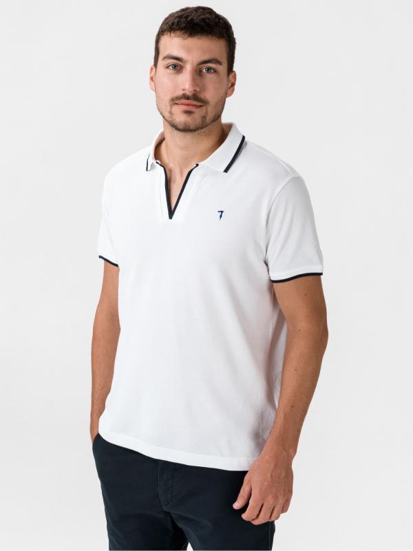 Polo triko Trussardi Jeans Bílá