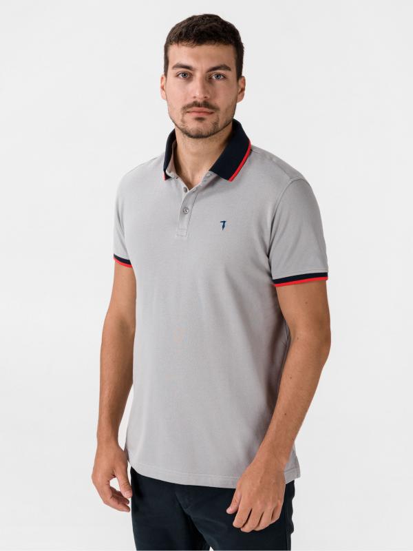 Polo triko Trussardi Jeans Šedá