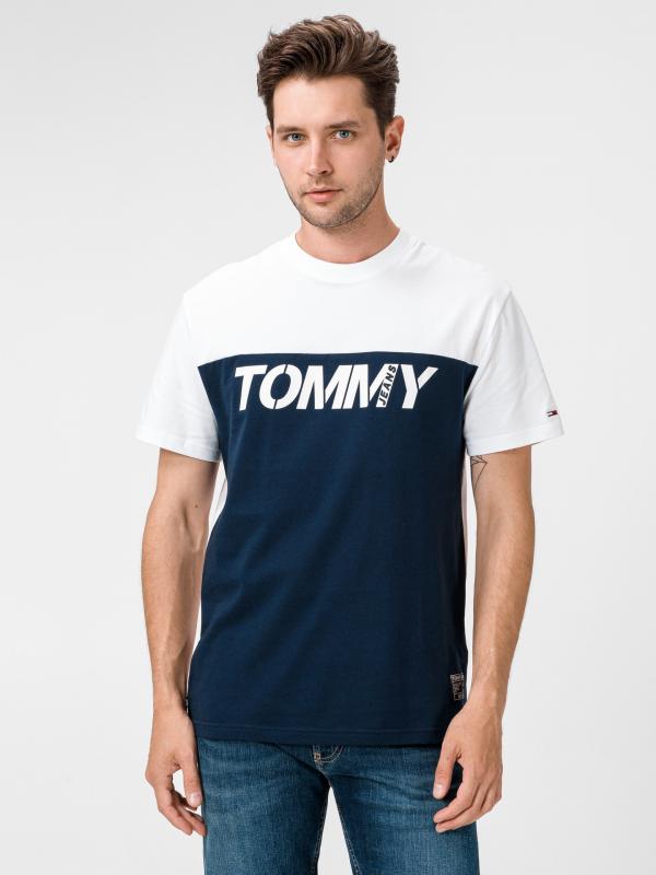 Triko Tommy Jeans Modrá