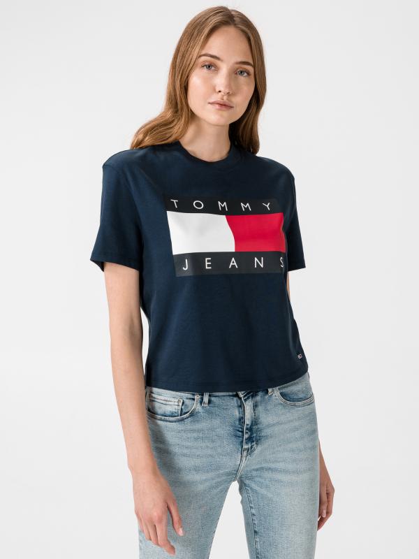 Triko Tommy Jeans Modrá