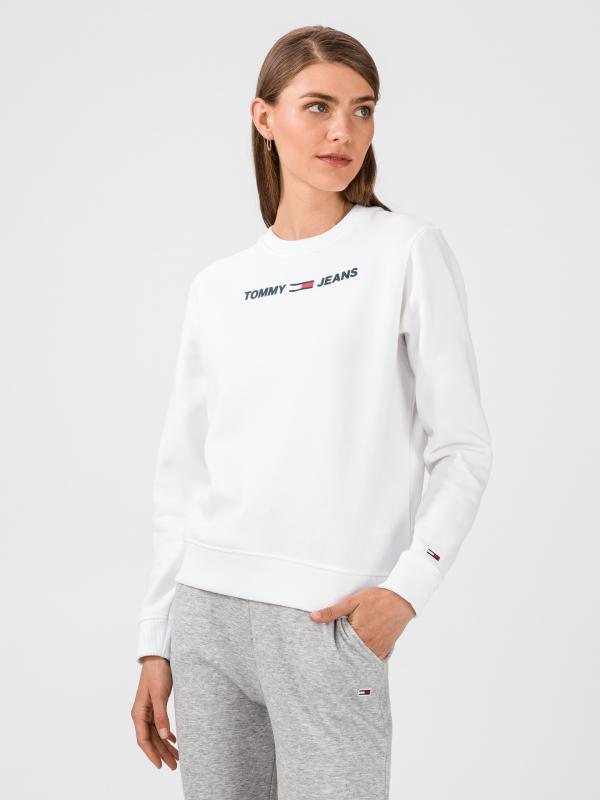 Essential Mikina Tommy Jeans Bílá