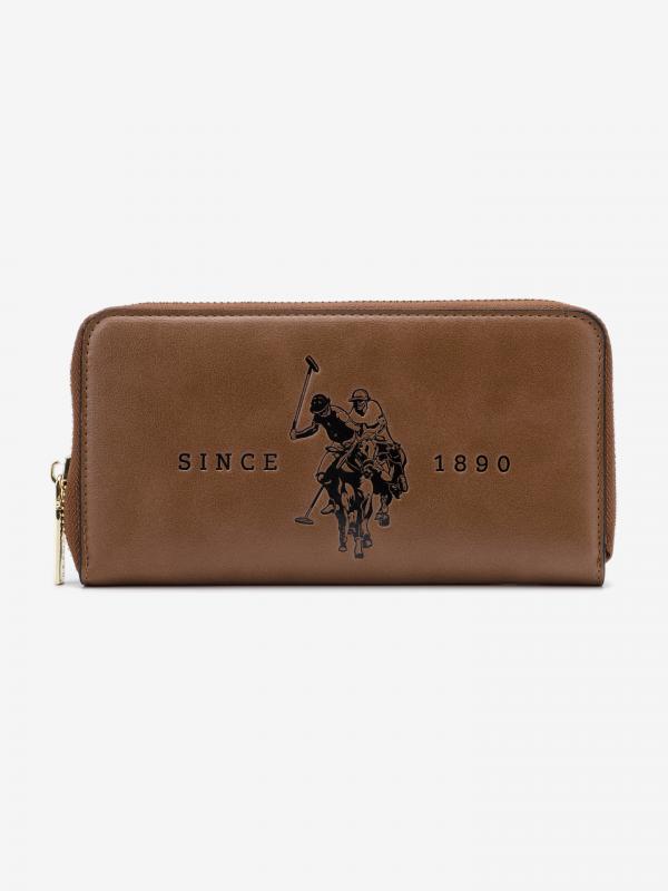 Folsom Large Peněženka U.S. Polo Assn Hnědá