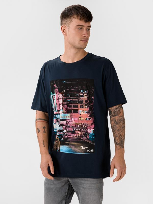 Triko Hugo Boss Modrá