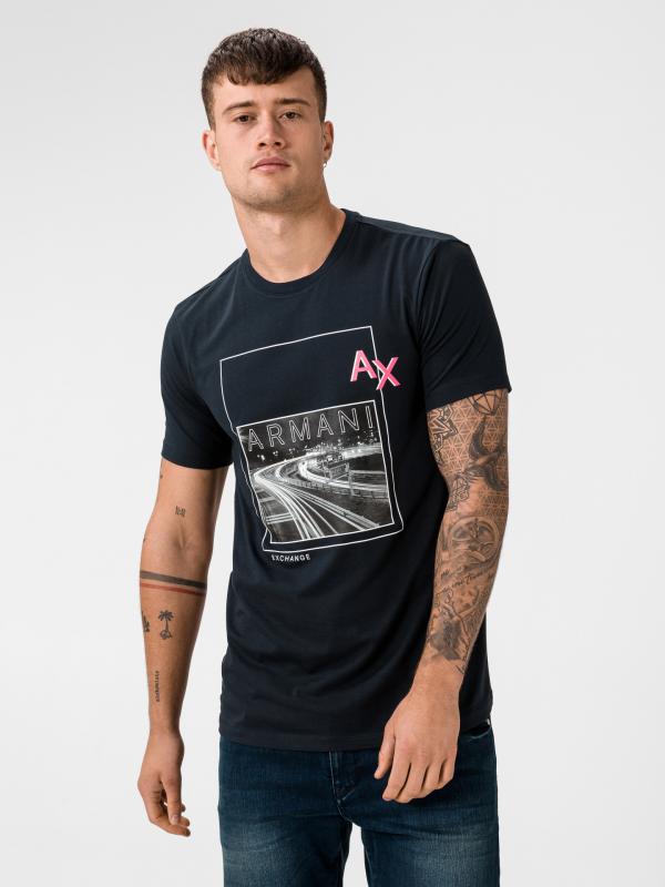 Triko Armani Exchange Modrá