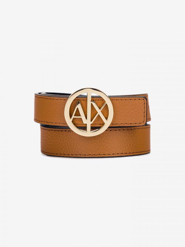 Plate Pásek Armani Exchange Hnědá