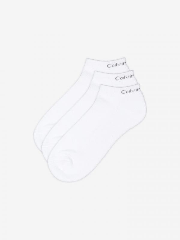 Ponožky 3 páry Calvin Klein Bílá